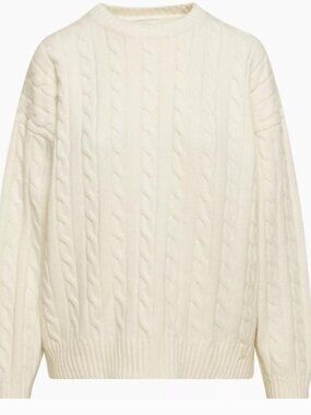 Aritzia Sunday Best Women's Cream Cable Knit Sweater